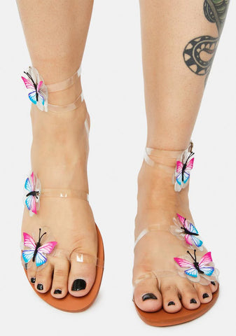 Sienna Butterfly Queen Clear Sandals