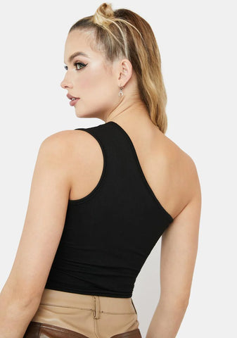 Next Level One Shoulder Crop Top