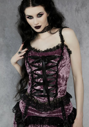 All Of Eternity Velvet Corset Top