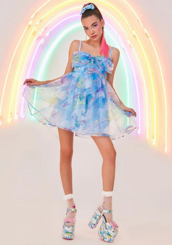Rainbow Chaser Organza Babydoll Dress