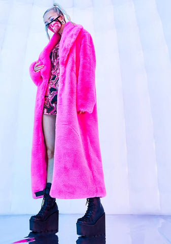 Neon Kitten Faux Fur Coat
