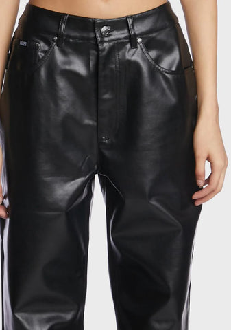 Faux Leather Rider Pants