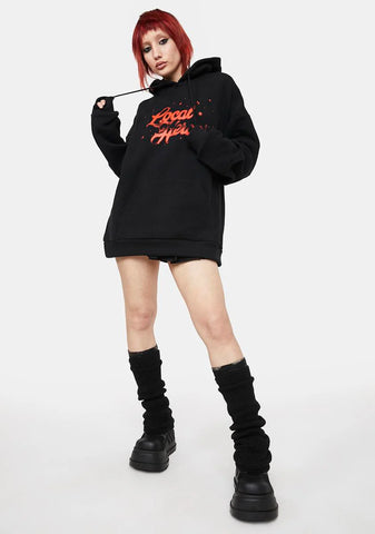 LH Red Airbrush Graphic Hoodie