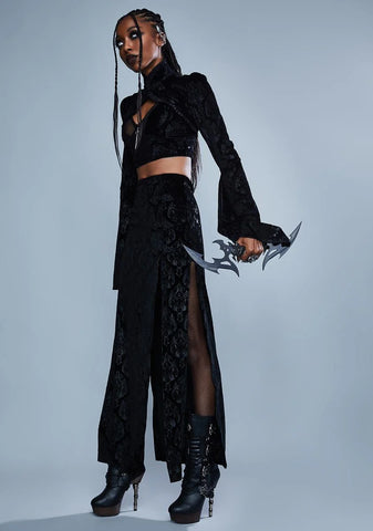 Too Far Gone Velvet Maxi Skirt