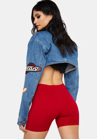 Fire On The Court Biker Shorts