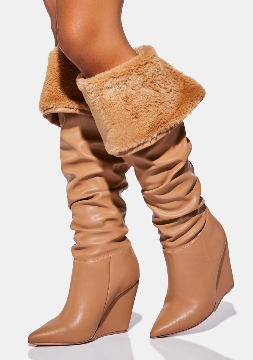 Camel Brooklyn Baby Knee High Boots