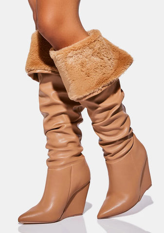 Camel Brooklyn Baby Knee High Boots