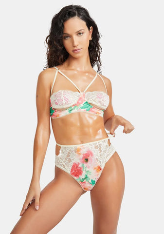 Treat Me Gently Floral Lingerie Set