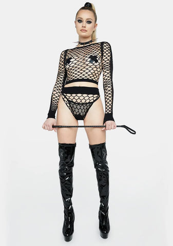 Wicked Electric Bolt Fishnet Set