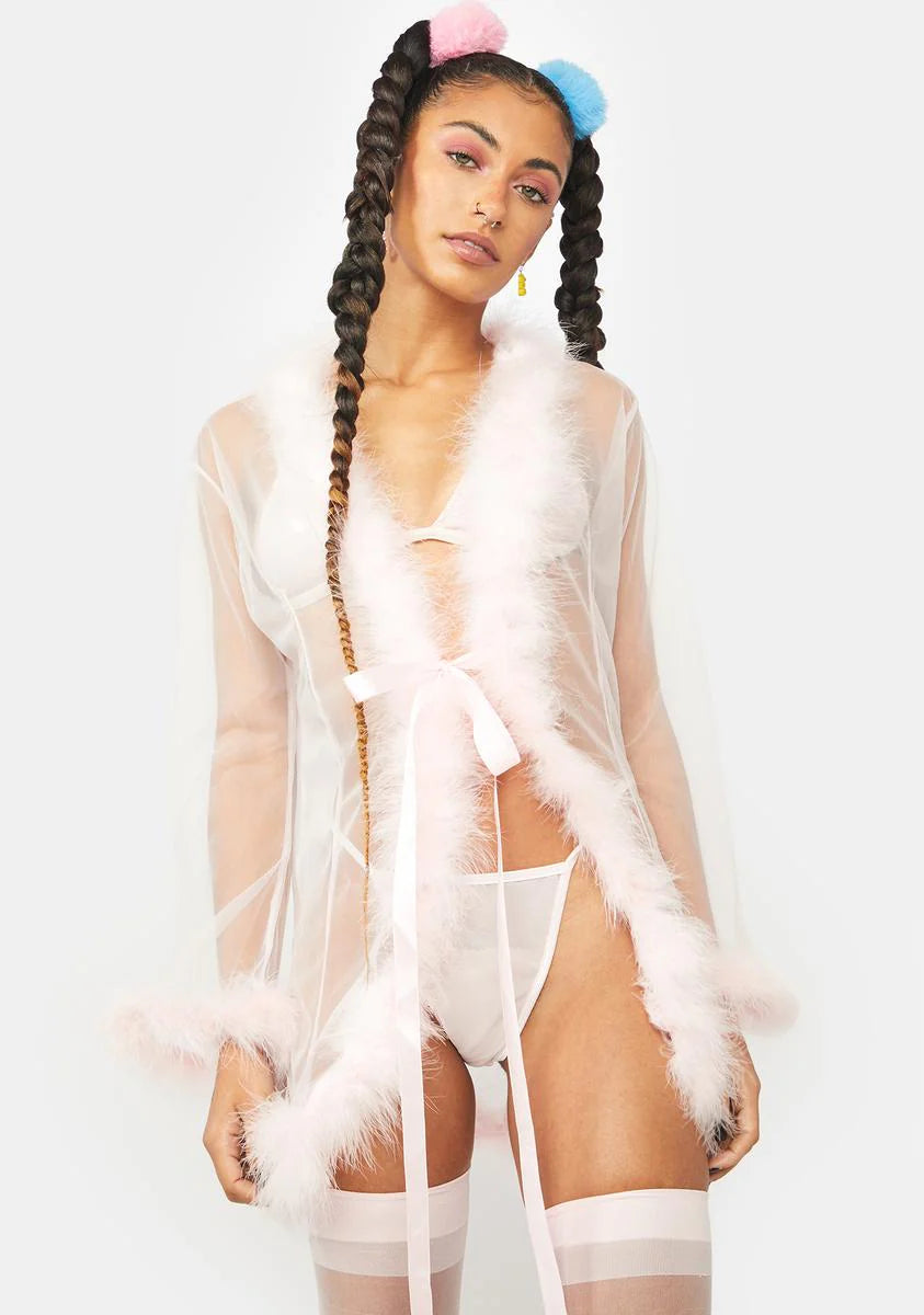 Blushing Dream Land Feather Robe