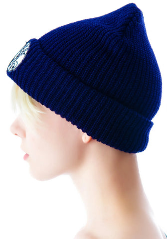 Bat Patch Beanie - Dark Blue