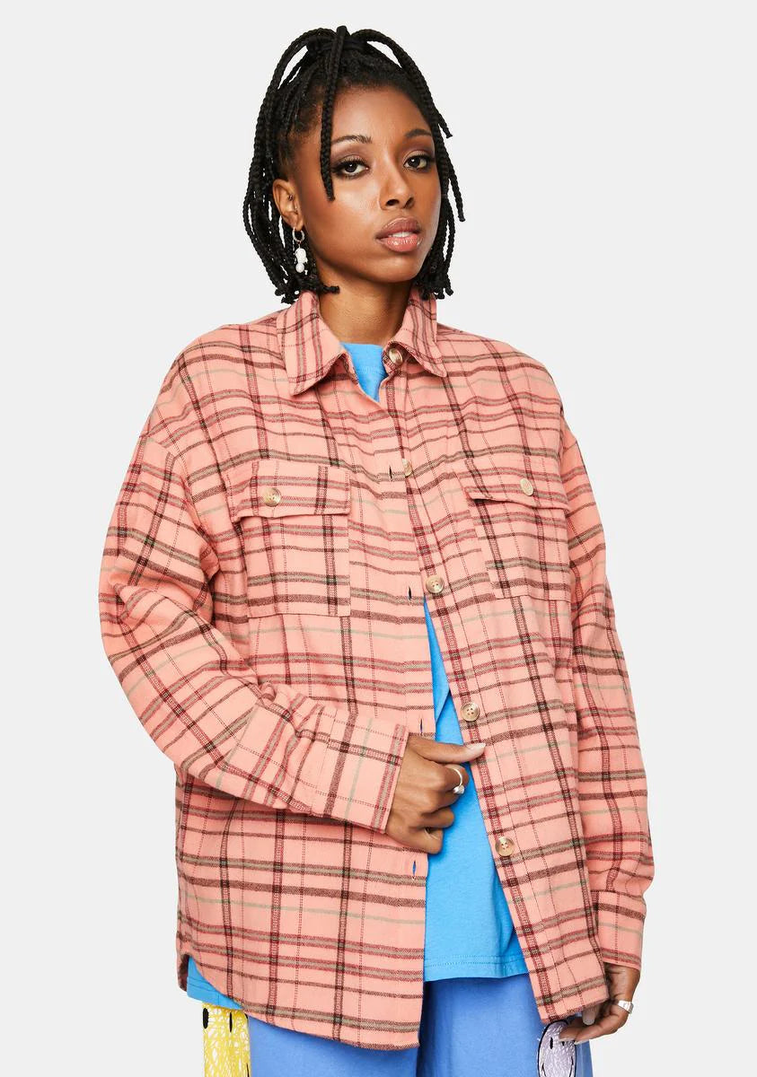 Peach Flannel Jacket