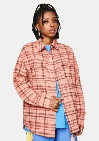 Peach Flannel Jacket