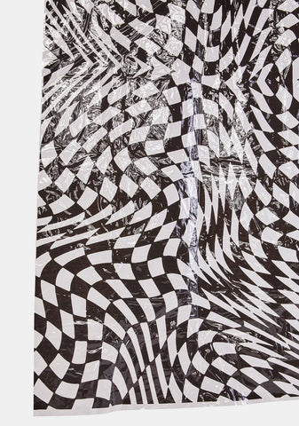 Warped Realm Checkered Shower Curtain