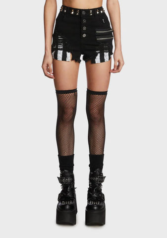 The Dead Instead Distressed Shorts