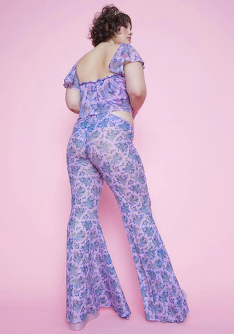 Plus Are We Human Dragon Print Bell Bottoms