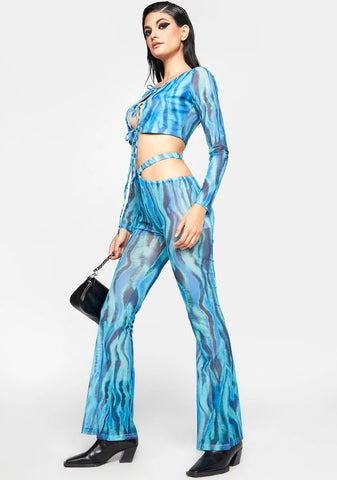 Tropical Rave Zola Flare Trousers