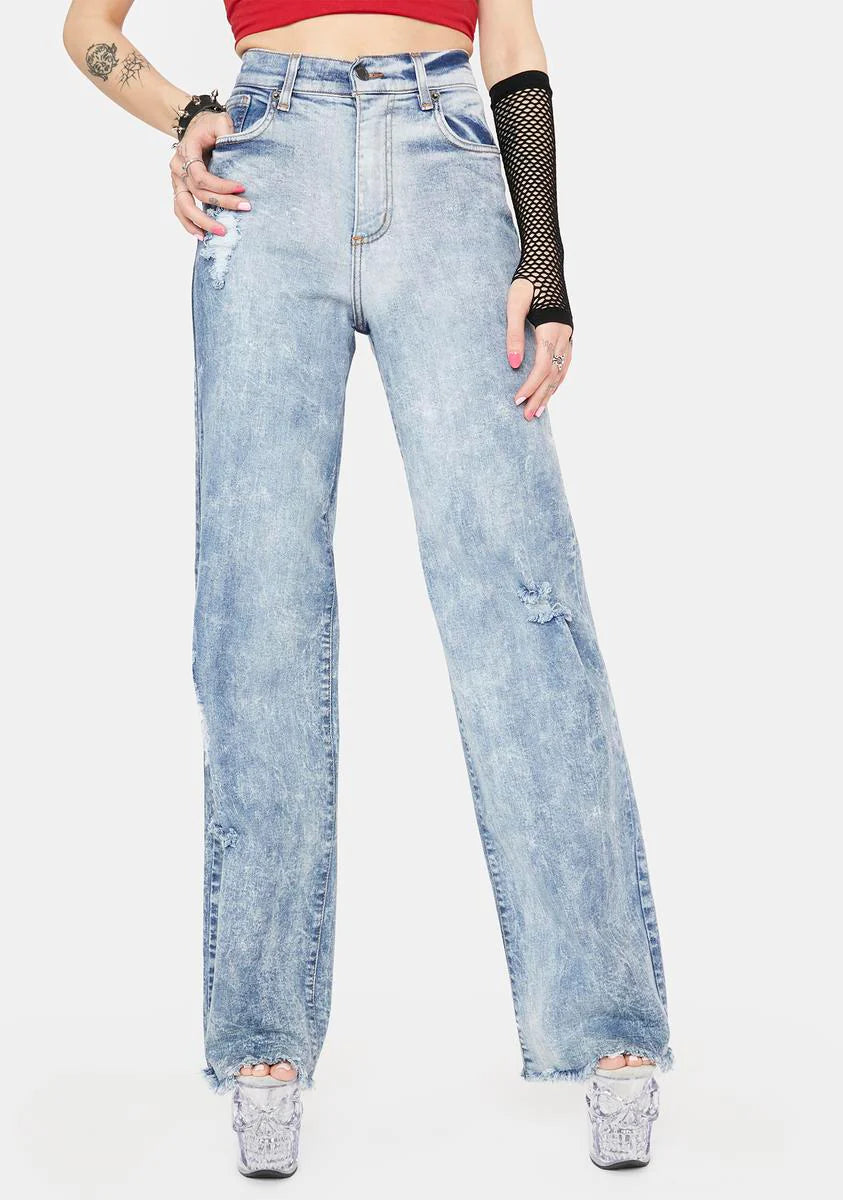 Night Scene Acid Wash Jeans