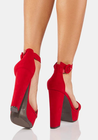 Cherry Feeling Electrified Block Heels
