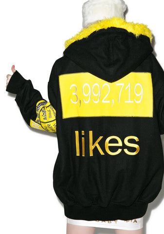 Patches Hoodie Bomber