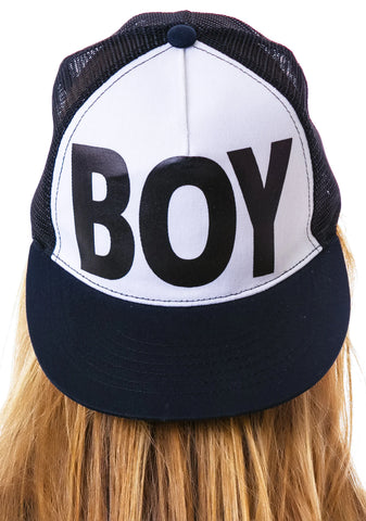 BOY Flat Bill Cotton Trucker Cap