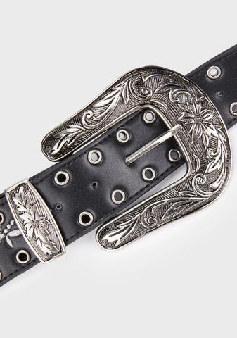 Cavern Crazy Fringe Belt - Black