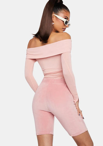 Pink Fuzzy Detachable Pants