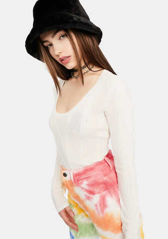 Catch My Snow Drift Knit Sweater