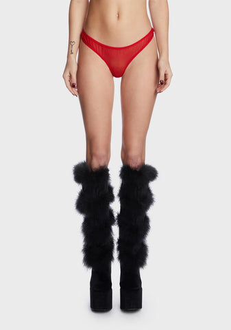 Hot Earn My Present Bow Thong