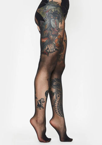 Wish U Were Here Crotchless Tights