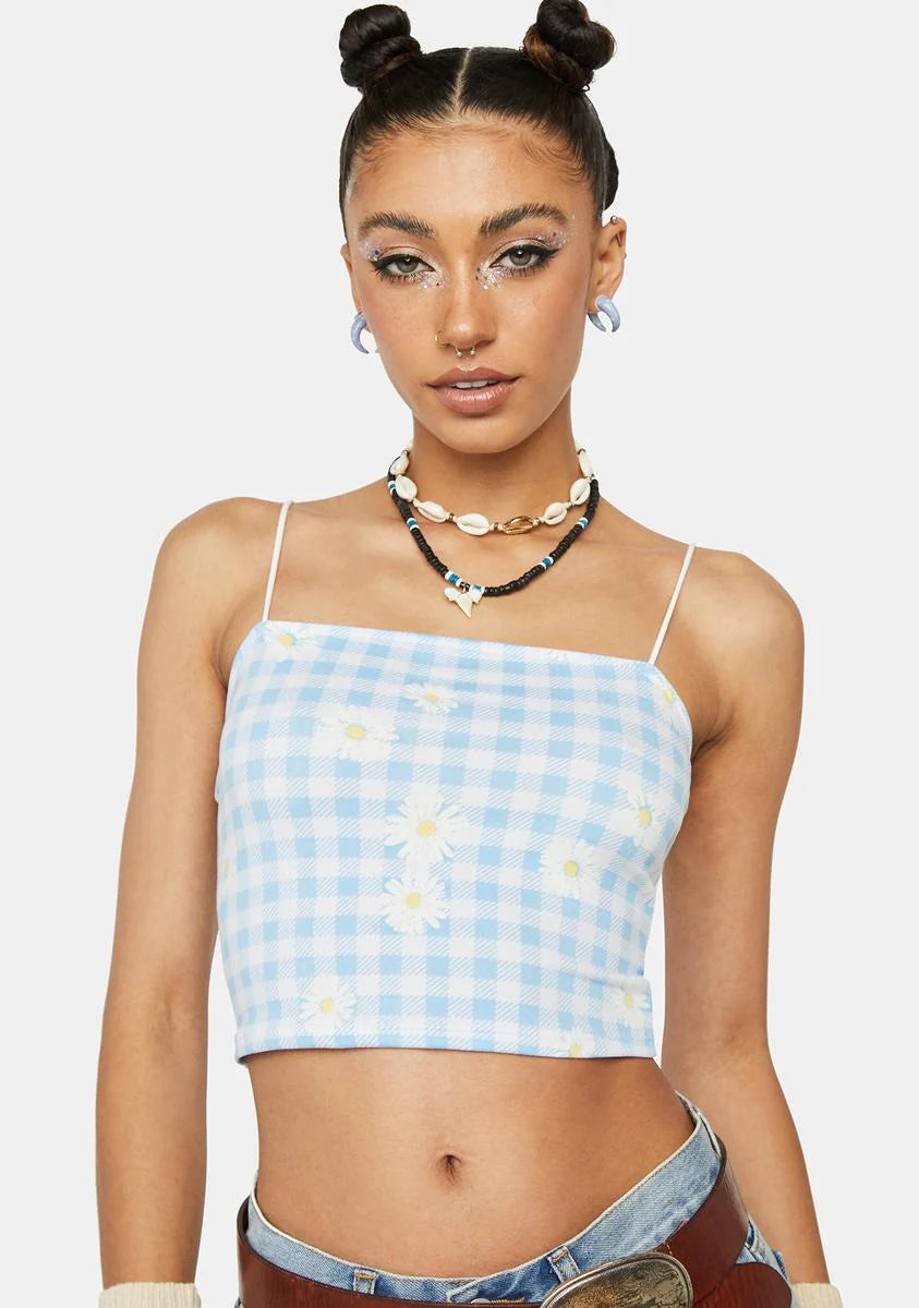 Cornflower Get Your Fix Crop Top