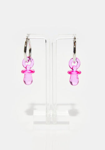 Make It Pop Pacifier Earrings