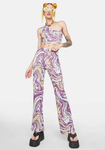 Swirl Flared Trousers