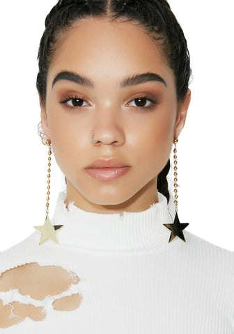 Shining Light Star Drop Earrings