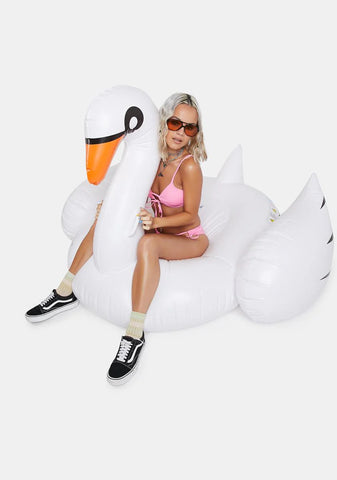 Luxe Ride-On Swan Pool Float