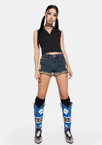 Dealer's Choice Pinstripe Vest Top