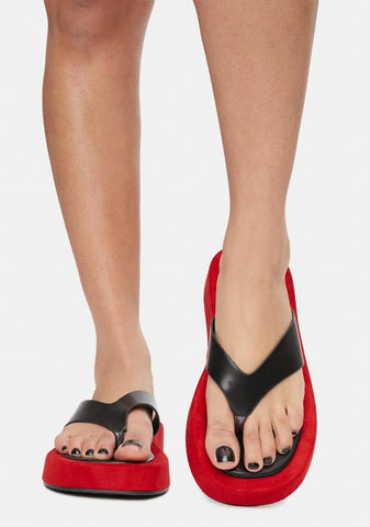 Enjoy The Ride Platform Sandals