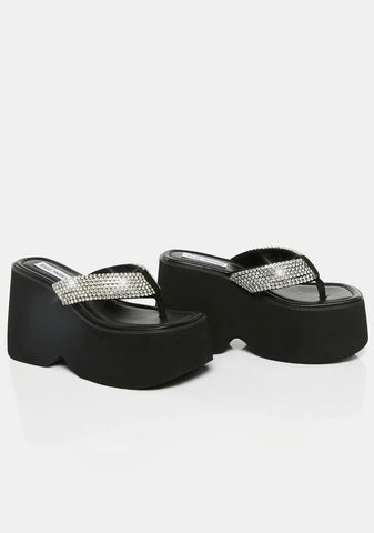 Gwen Rhinestone Platform Sandals