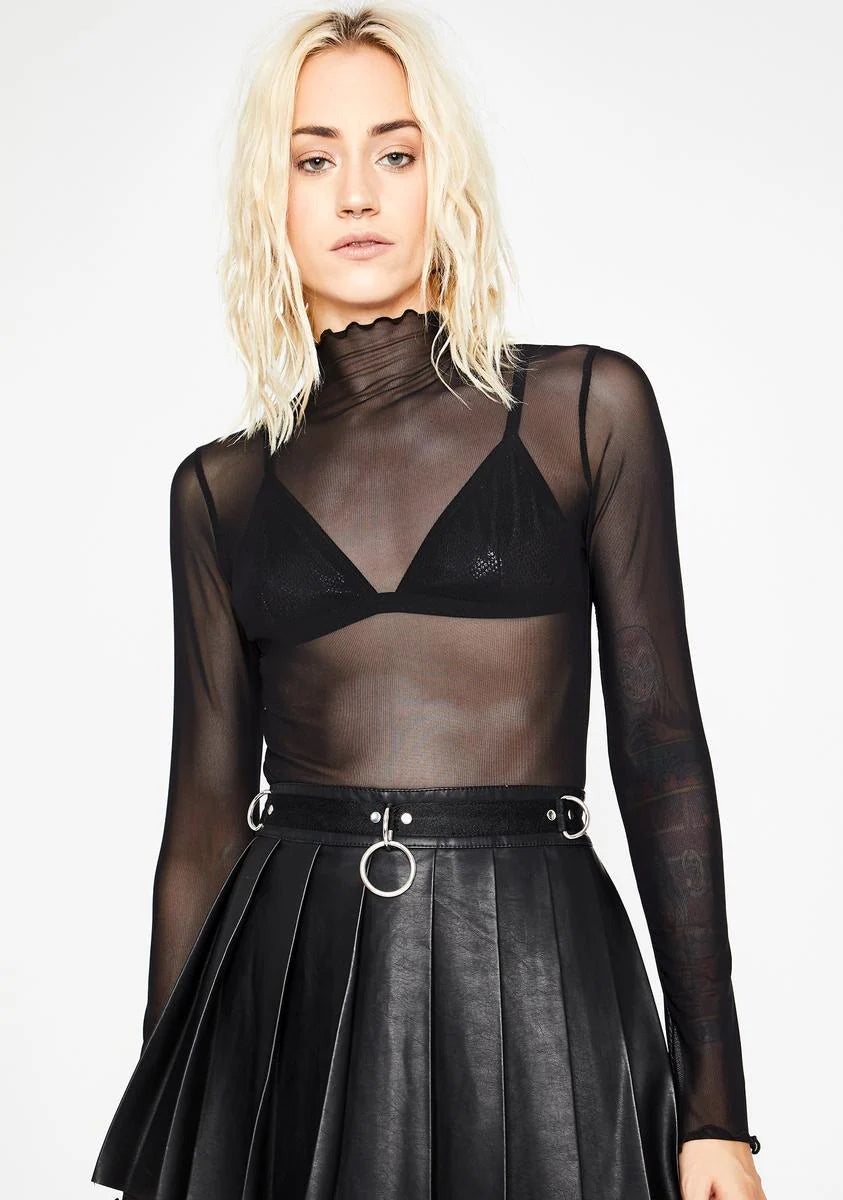 Sure Of Myself Mesh Top