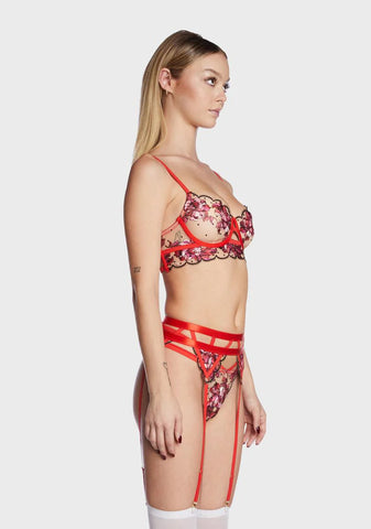 Ruby Floral Bra