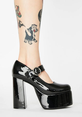 What Iz Luv Patent Mary Janes