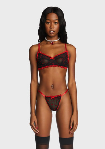 Midnight Feelin' Lovesick Mesh Bralette