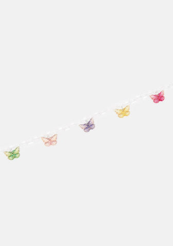 Springtime Wind Butterfly Charm Necklace