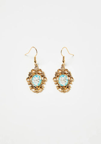 Cupid's Calling Frame Drop Earrings