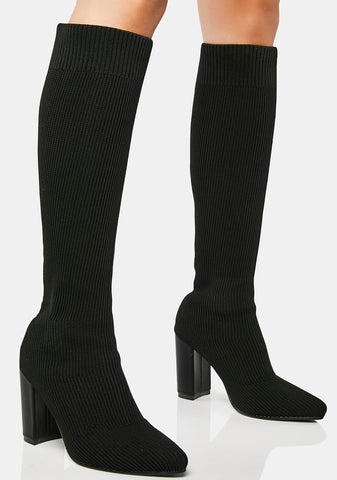 Worth Your Crush Knee High Boots