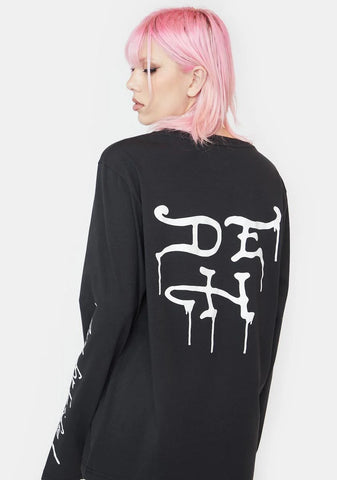 Rhinestone Death Or Glory Long Sleeve Tee