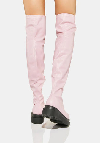 Sassy Cherry Knee High Boots