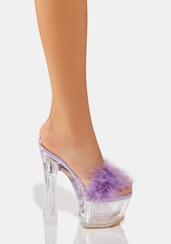 Lavender Colima Fluffy Heels
