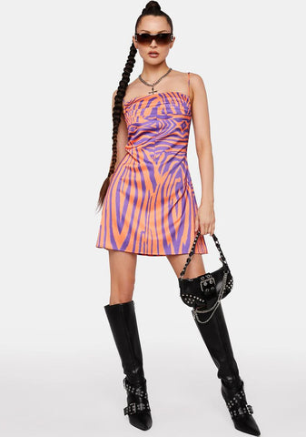 Orange Zebra Doss Mini Dress