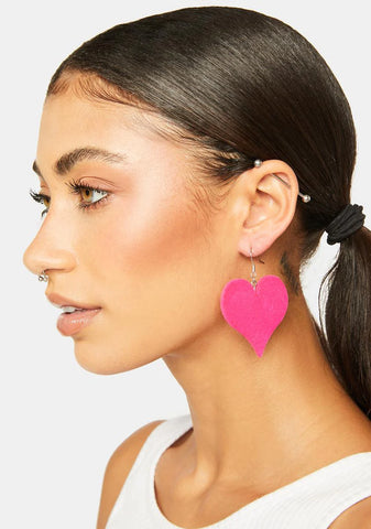 Softer Love Velvet Heart Earrings